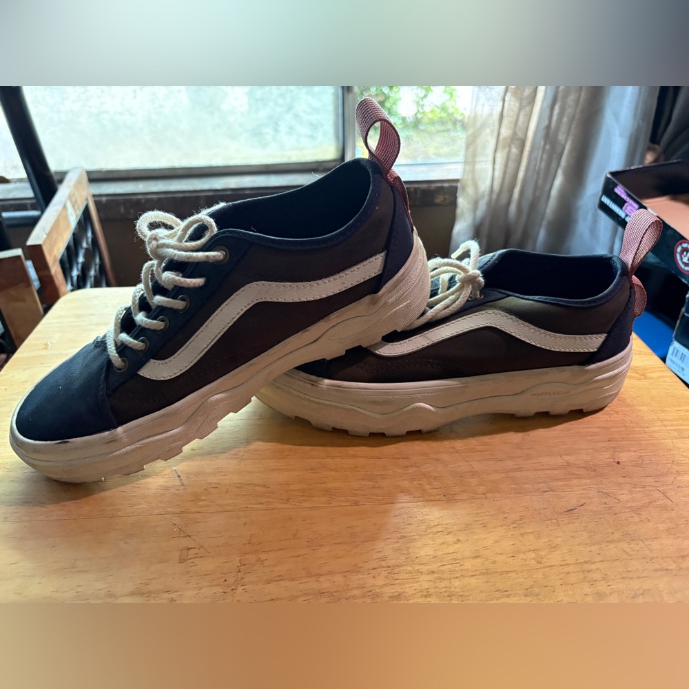 Vans dark green/navy and White Women's Sneakers